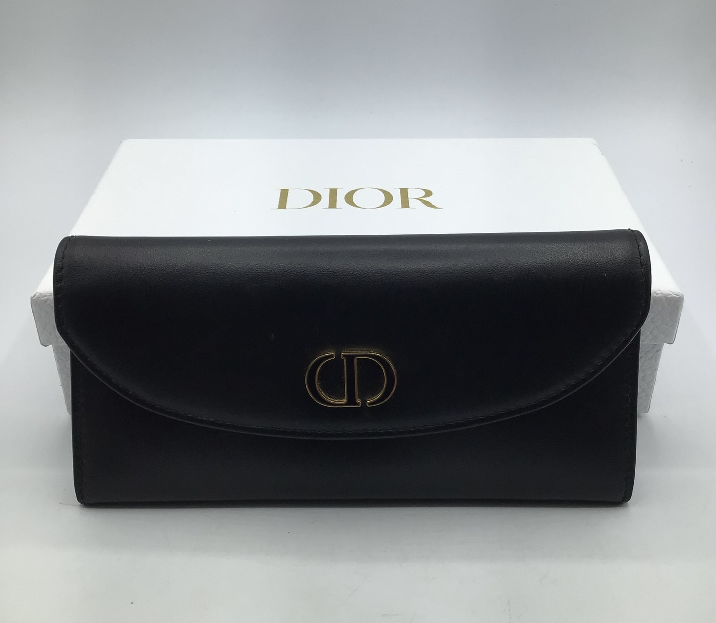 クリスチャンディオール 長財布 30 MONTAIGNE 30 Montaigne Voyageur Long Wallet Blue Dior Oblique Jacquard